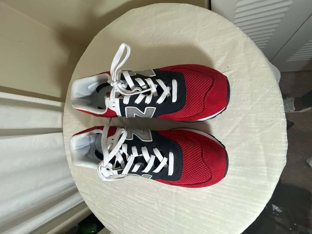 New Balance Men's ML574SRF Classic Running Shoe Red Silver Size 9 Navy / S1